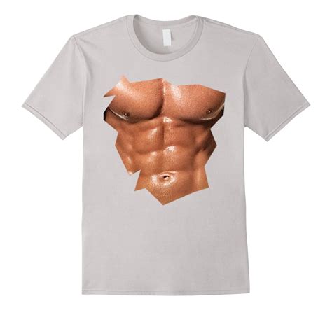 nike shirt with fake abs - t shirt 3d muscle.